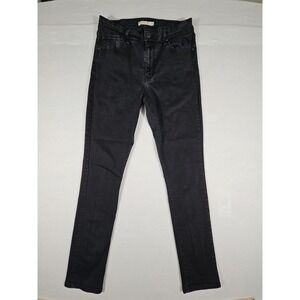 Levis 721 High Rise Skinny 31 Womens Soft Black Wash Stretch Denim 31x30